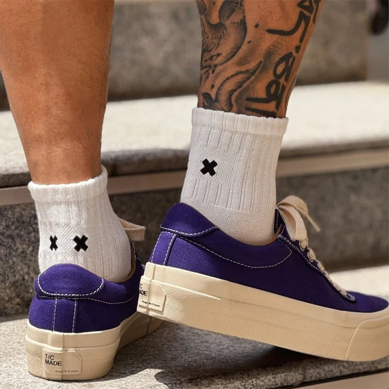 Calcetines casuales Calcetines tobilleros Calcetines de algodón para hombres Calcetines cómodos transpirables de moda