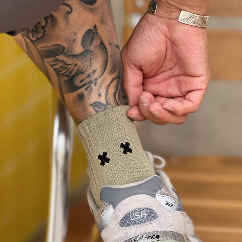 Calcetines casuales Calcetines tobilleros Calcetines de algodón para hombres Calcetines cómodos transpirables de moda