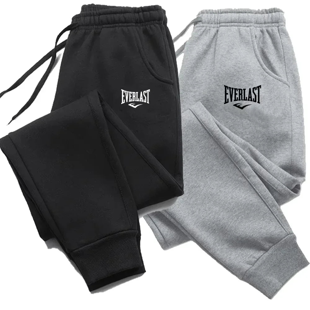 Pantalones estampados para hombre EVERLAST, pantalones para correr para hombre y mujer, pantalones de chándal, pantalones deportivos informales, pantalones transpirables para gimnasio y Fitness