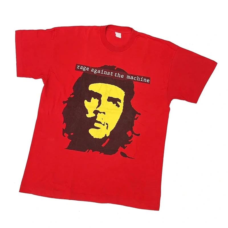 La nueva camiseta holgada informal retro americana de Che Guevara de algodón puro para motocicletas es un símbolo cultural de moda