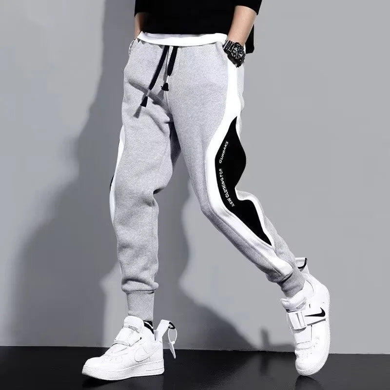 Pantalones negros para hombre, Jogger con cordón de Hip Hop, pantalones cómodos de moda, pantalones de chándal informales para hombre, ropa deportiva holgada con cintura elástica