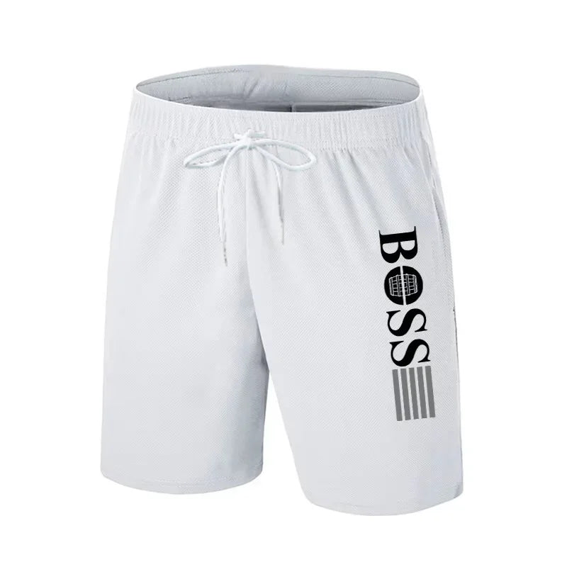 Pantalones cortos de playa a la moda de verano para hombres y mujeres, pantalones deportivos informales para exteriores, pantalones cortos de Motocross con estampado de jefe de secado rápido