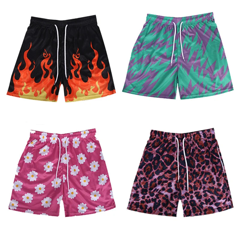 2025 NUEVOS pantalones cortos de baloncesto de malla de verano, pantalones de chándal para hombres, secado rápido, sueltos, deportivos, informales, de moda, para correr en la playa