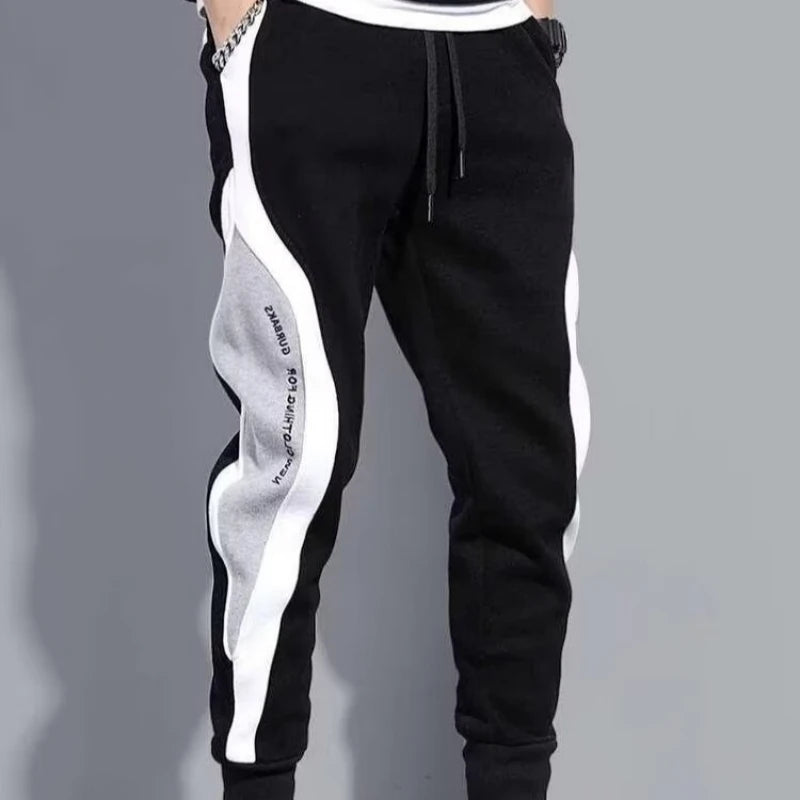 Pantalones negros para hombre, Jogger con cordón de Hip Hop, pantalones cómodos de moda, pantalones de chándal informales para hombre, ropa deportiva holgada con cintura elástica