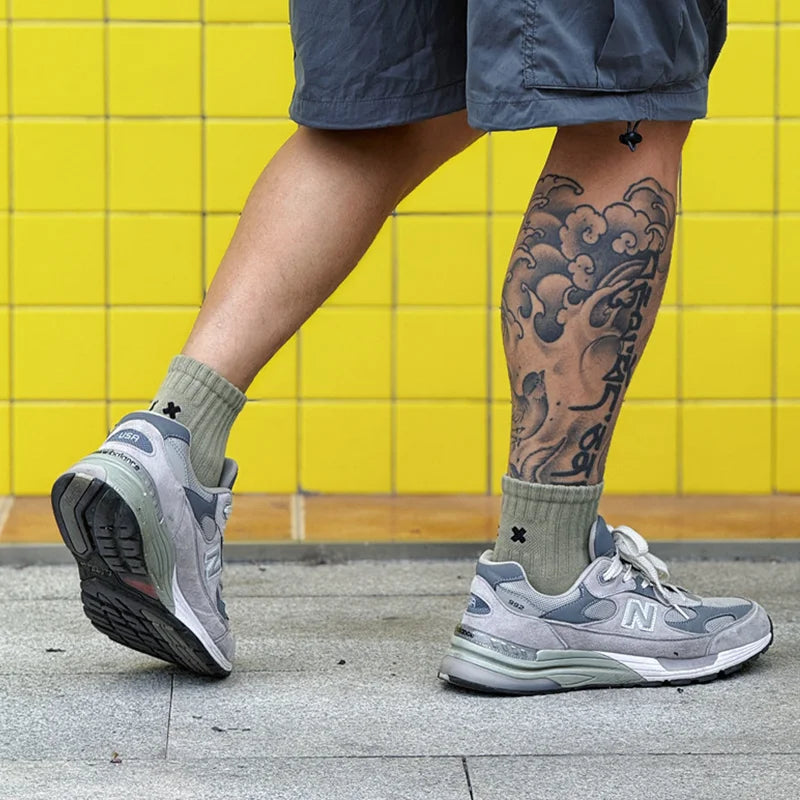 Calcetines casuales Calcetines tobilleros Calcetines de algodón para hombres Calcetines cómodos transpirables de moda