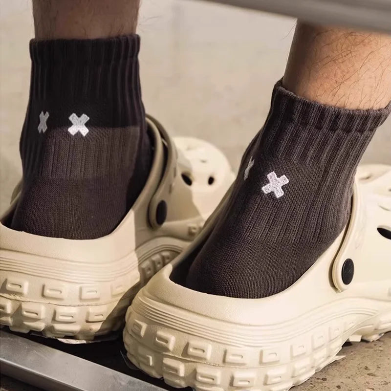 Calcetines casuales Calcetines tobilleros Calcetines de algodón para hombres Calcetines cómodos transpirables de moda