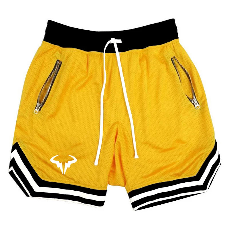 2025 verano hombres Rafael Nadal símbolo diseño de logotipo Popular suelto Color sólido ropa de calle con cordón Casual pantalones cortos deportivos de alta calidad