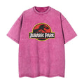 Camiseta Retro lavada de Jurassic Park, ropa de calle, camiseta Retro de Hip-hop, camisa informal de verano para hombres y mujeres