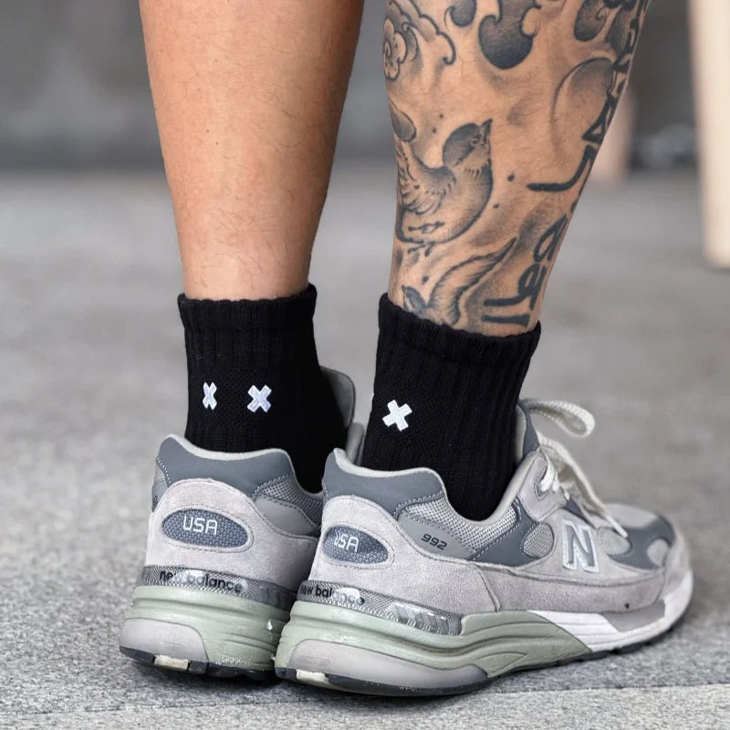 Calcetines casuales Calcetines tobilleros Calcetines de algodón para hombres Calcetines cómodos transpirables de moda